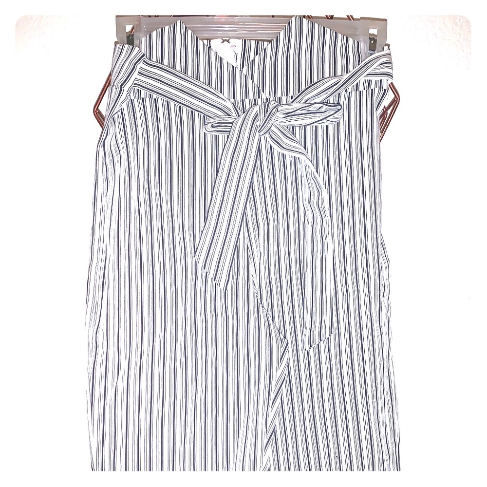 Paper bag pin stripe women’s pants